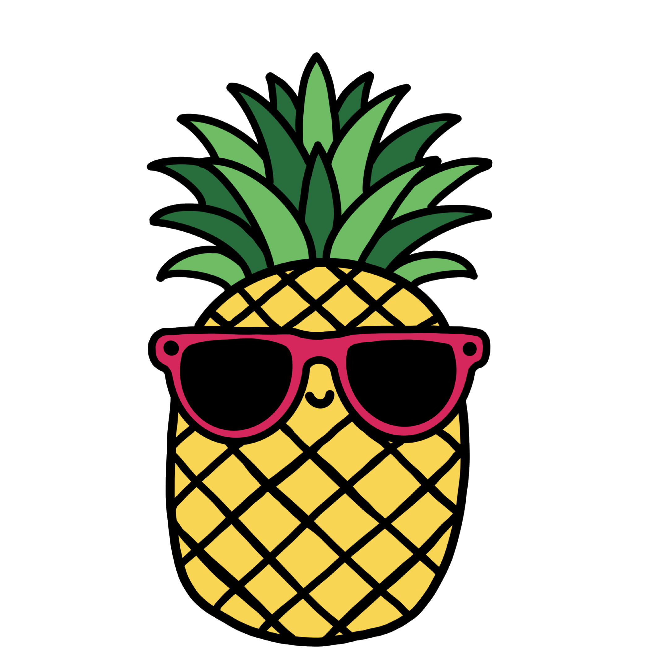 Ananas s brýlemi